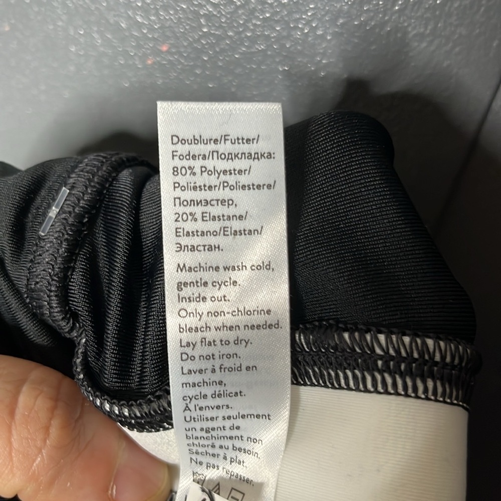 SPANX Black White Side Stripe Faux Leather Shape Legging Pants Size 3X - Picture 10 of 11